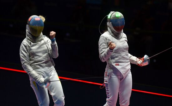 2016 Summer Olympics. Fencing. Women's saber team