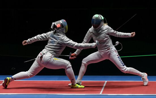 2016 Summer Olympics. Fencing. Women's saber team
