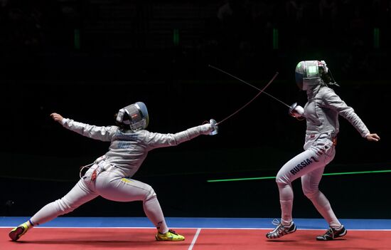 2016 Summer Olympics. Fencing. Women's saber team
