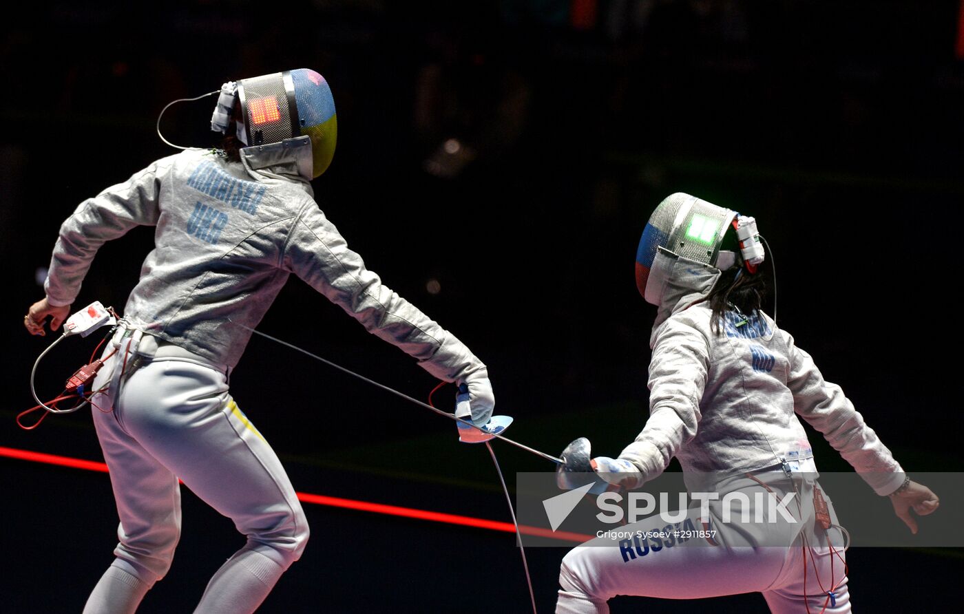 2016 Summer Olympics. Fencing. Women's saber team