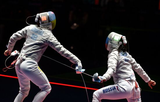 2016 Summer Olympics. Fencing. Women's saber team