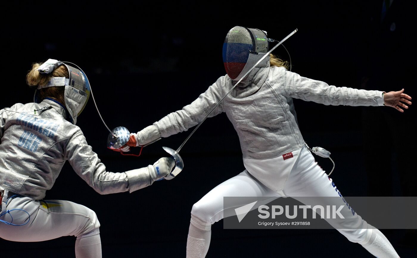 2016 Summer Olympics. Fencing. Women's saber team
