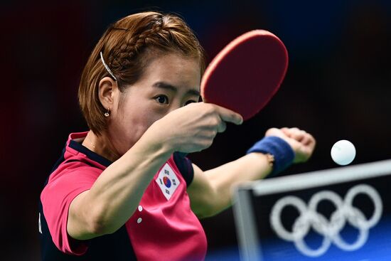 2016 Summer Olympics. Table tennis. Women's team event. Day Two