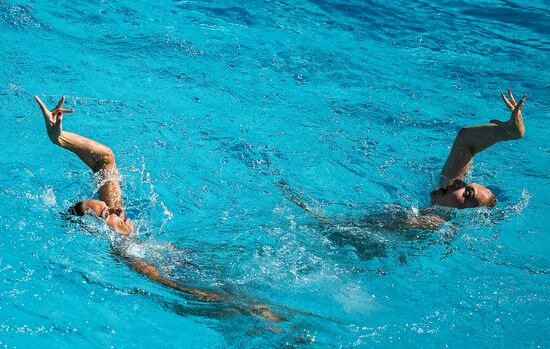 2016 Summer Olympics. Synchronized swimming. Women's duet. Free program. Qualification