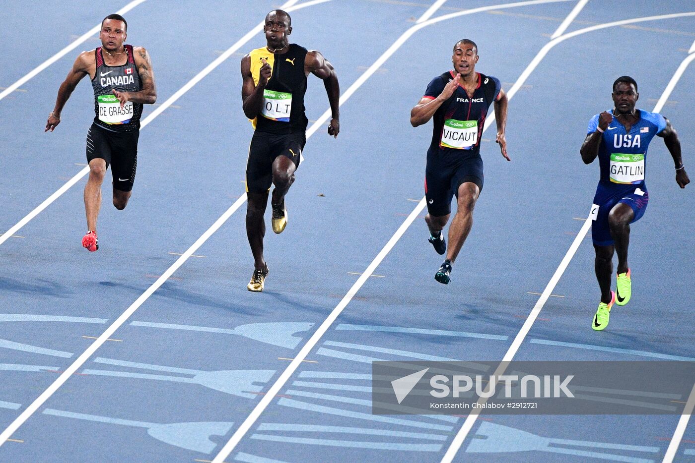 2016 Summer Olympics. Athletics. Men's 100m finals