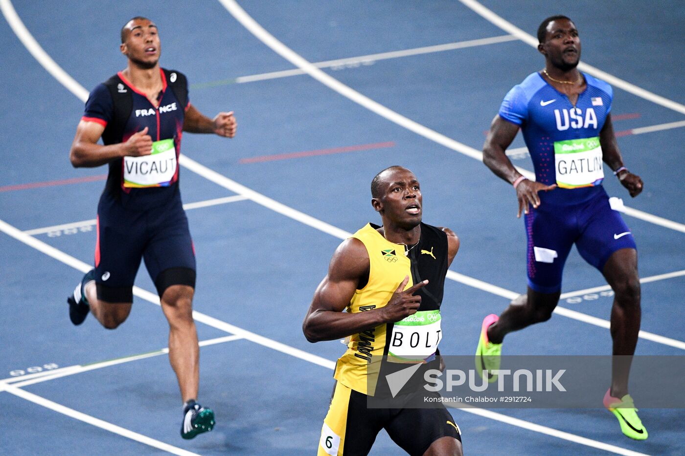 2016 Summer Olympics. Athletics. Men's 100m finals