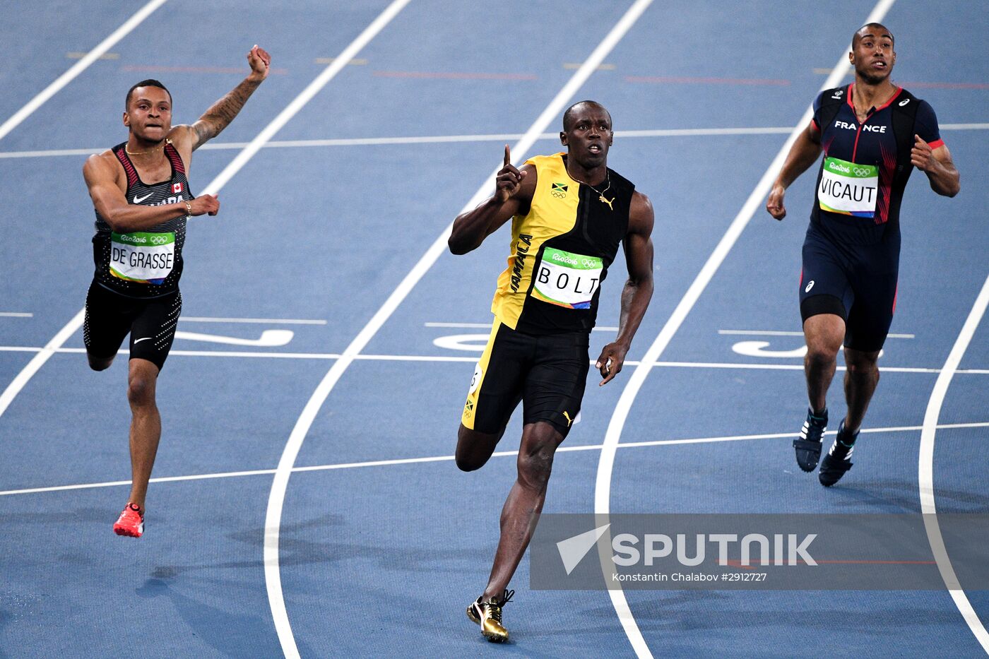 2016 Summer Olympics. Athletics. Men's 100m finals