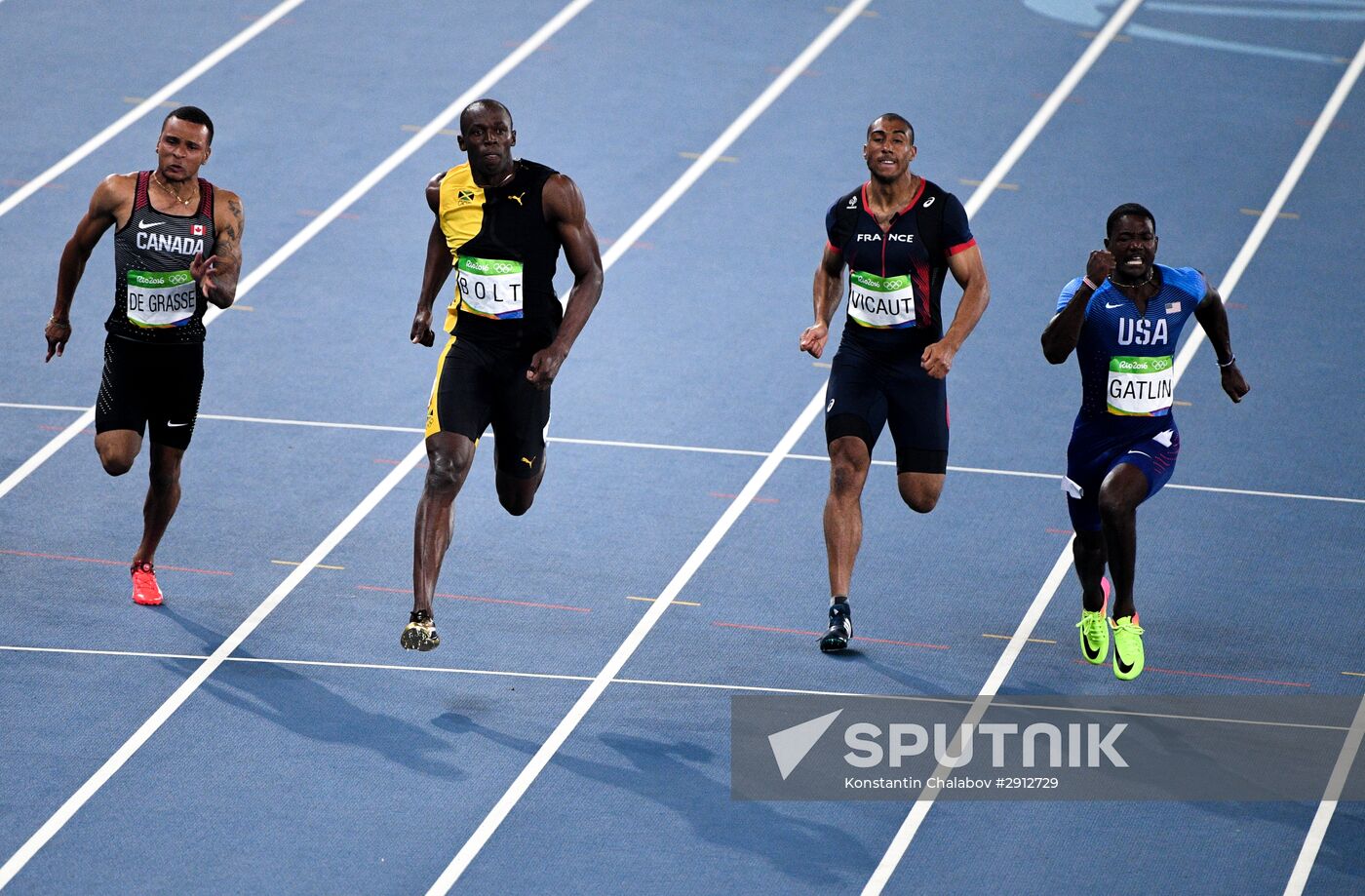 2016 Summer Olympics. Athletics. Men's 100m finals