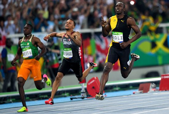 2016 Summer Olympics. Athletics. Men's 100m finals