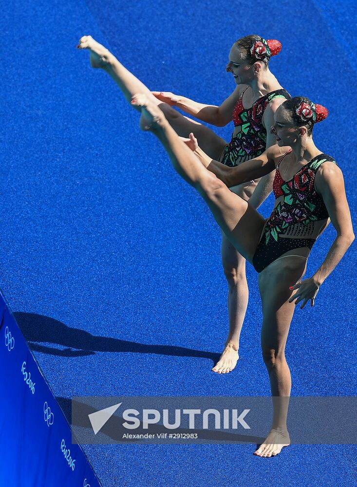 2016 Summer Olympics. Synchronized swimming duets. Technical routine