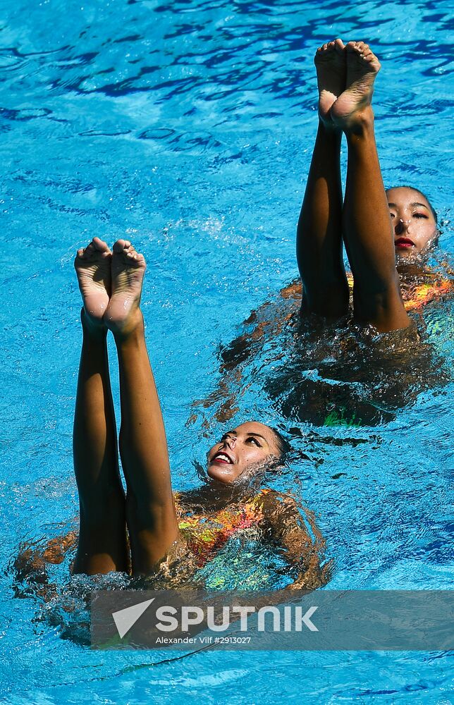 2016 Summer Olympics. Synchronized swimming duets. Technical routine