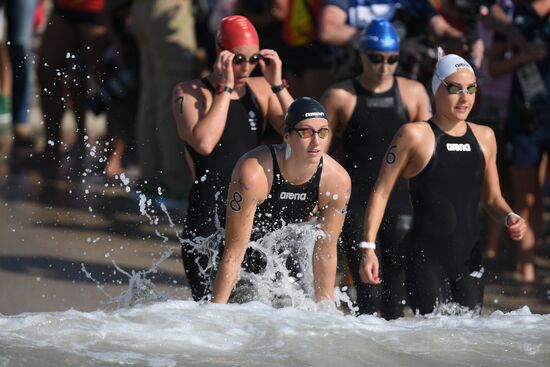 2016 Summer Olympics. Swimming. 10 km open water. Women