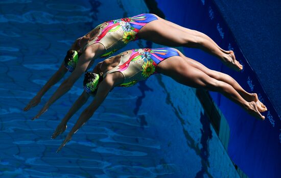 2016 Summer Olympics. Synchronized swimming duets. Technical routine