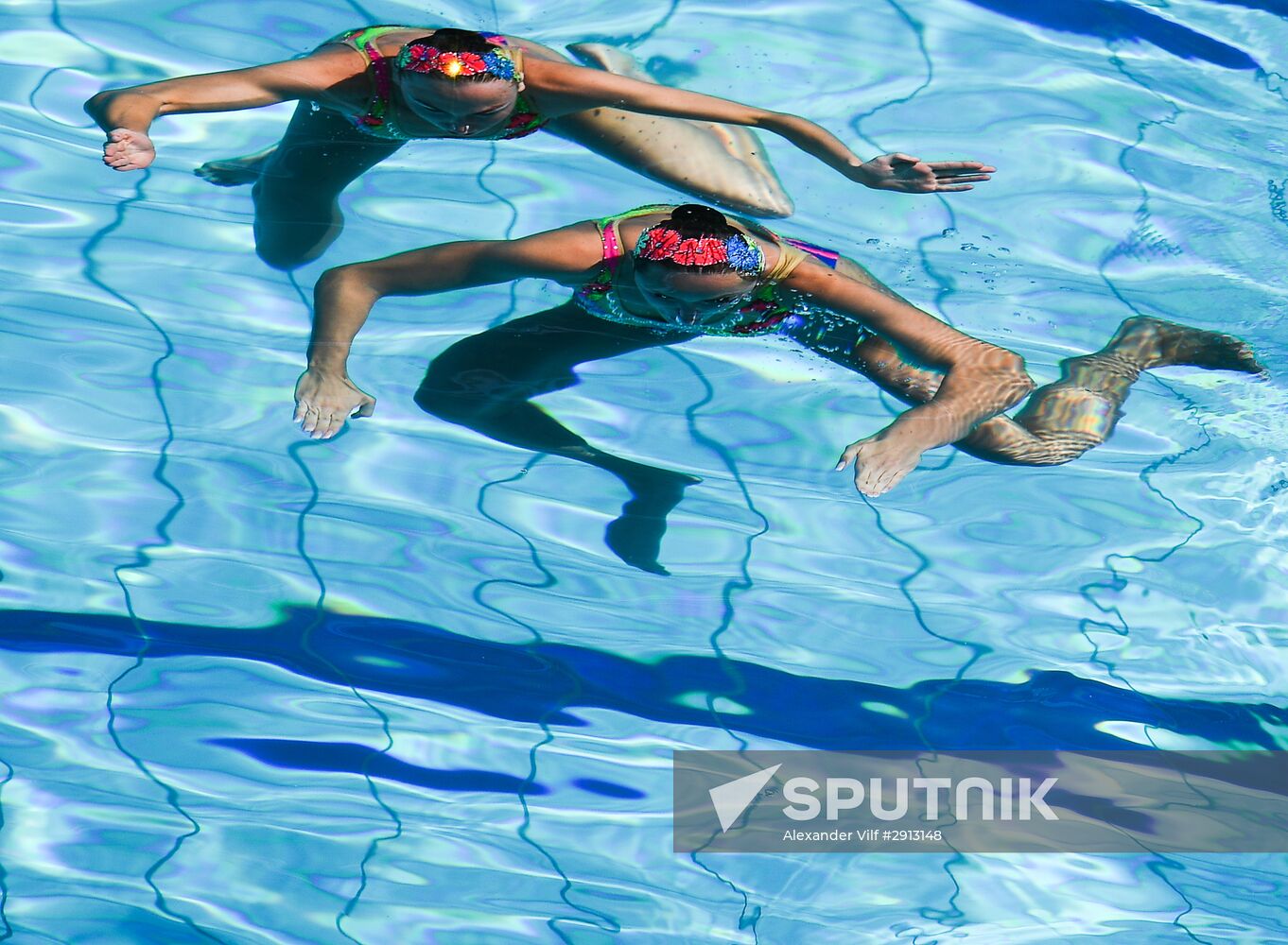 2016 Summer Olympics. Synchronized swimming duets. Technical routine
