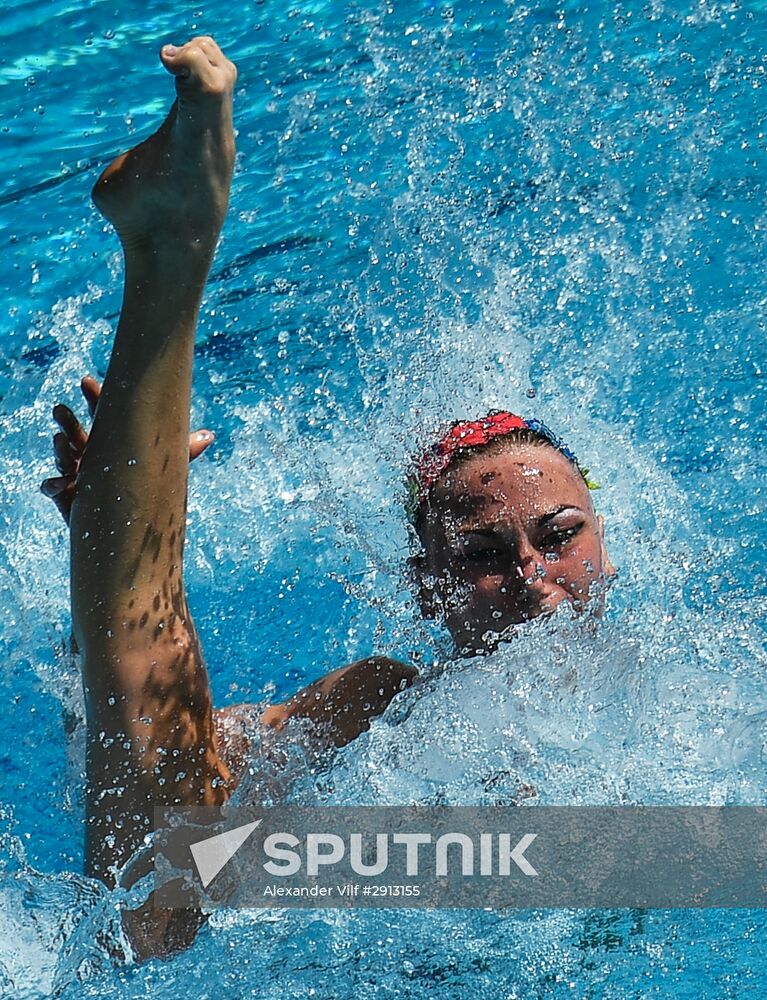 2016 Summer Olympics. Synchronized swimming duets. Technical routine