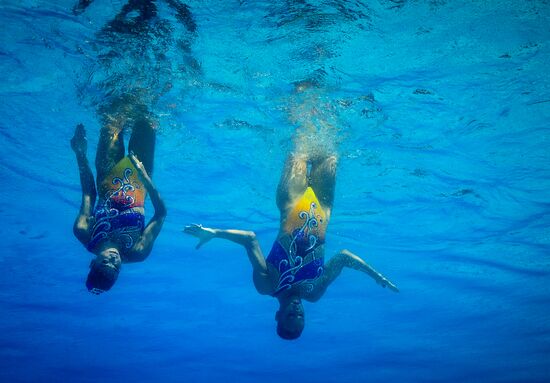 2016 Summer Olympics. Synchronized swimming duets. Technical routine