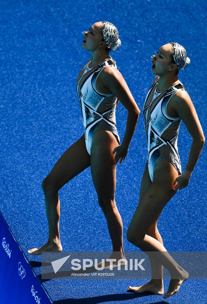 2016 Summer Olympics. Synchronized swimming duets. Technical routine