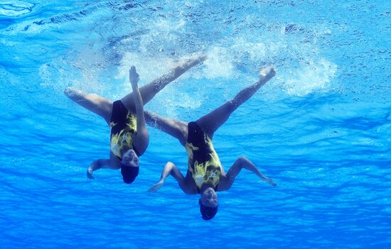 2016 Summer Olympics. Synchronized swimming duets. Free routine