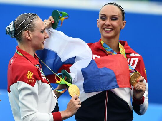 2016 Summer Olympics. Synchronized swimming duets. Free routine. Final
