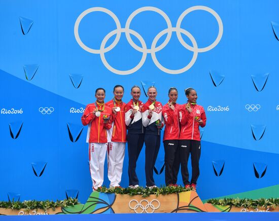 2016 Summer Olympics. Synchronized swimming duets. Free routine. Final