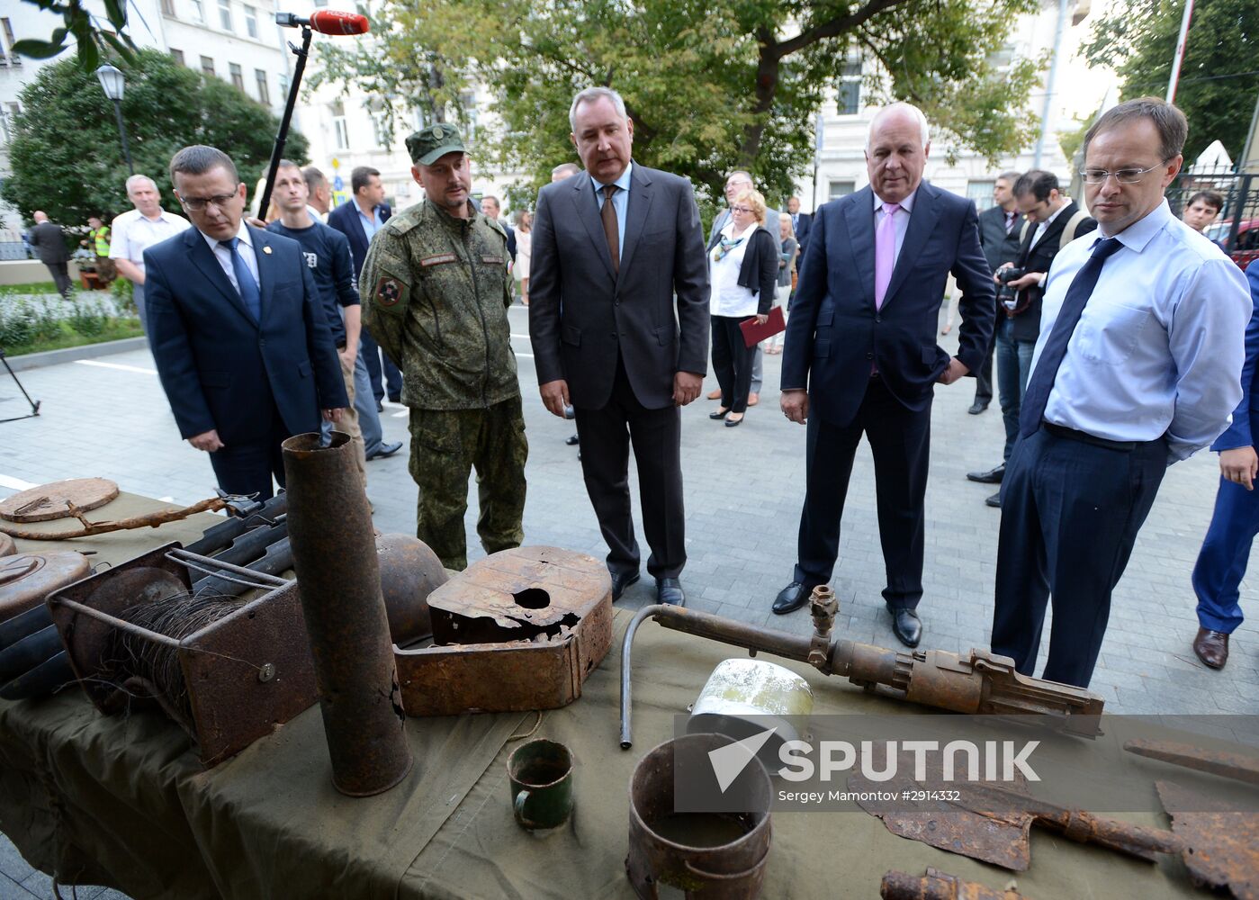 Deputy Prime Minister Dmitry Rogozin attends opening of Russian Military History Society's camp