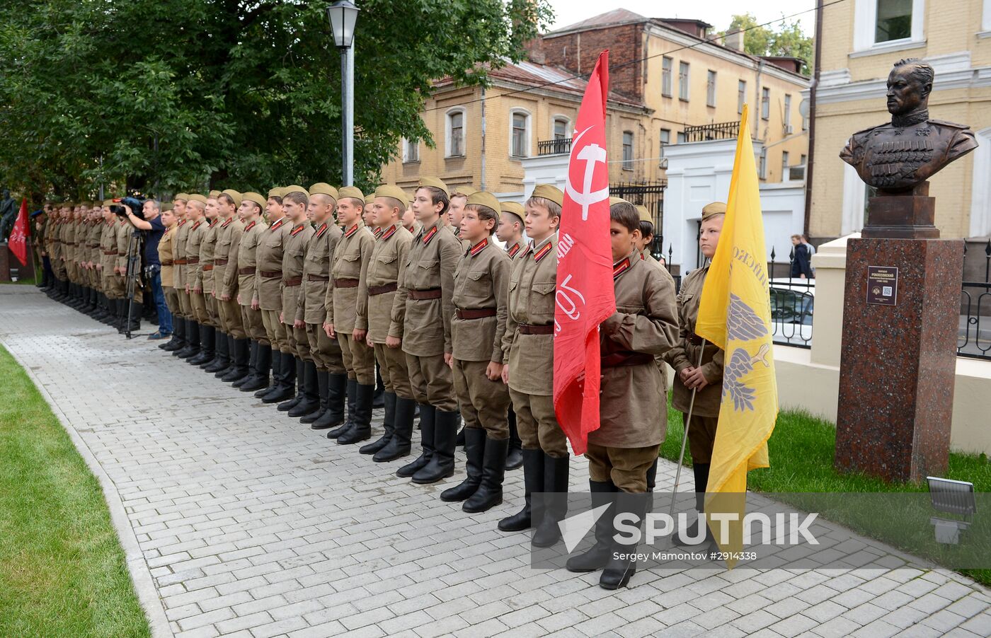 Deputy Prime Minister Dmitry Rogozin attends opening of Russian Military History Society's camp