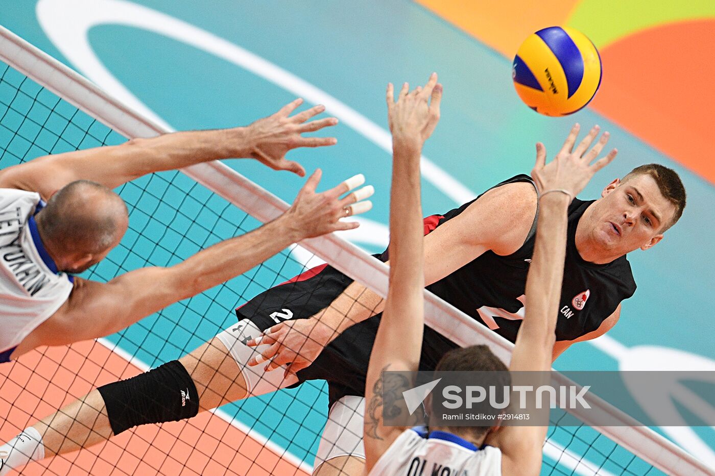 The 2016 Summer Olympics. Volleyball. Men. Canada vs. Russia