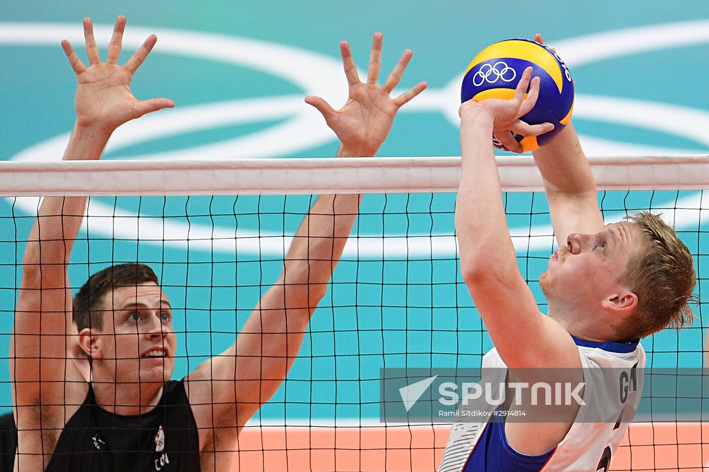 The 2016 Summer Olympics. Volleyball. Men. Canada vs. Russia
