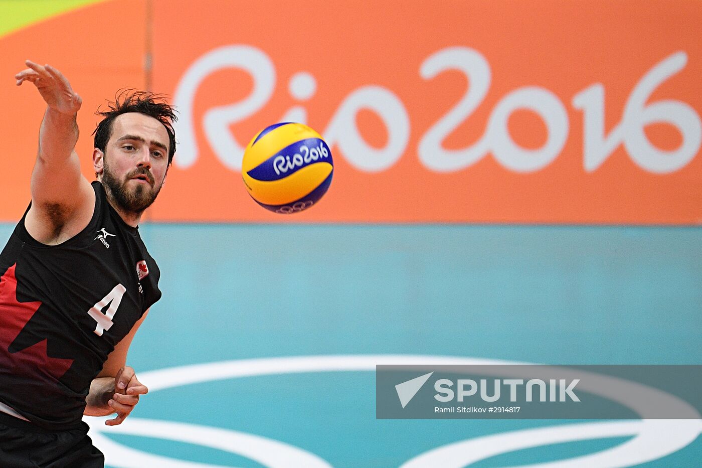 The 2016 Summer Olympics. Volleyball. Men. Canada vs. Russia