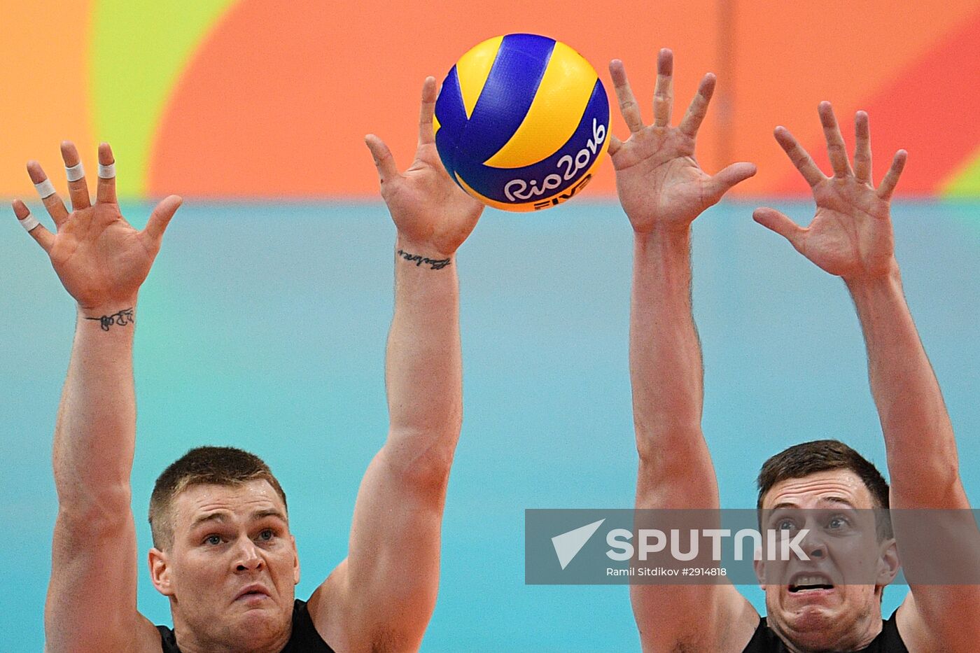 The 2016 Summer Olympics. Volleyball. Men. Canada vs. Russia
