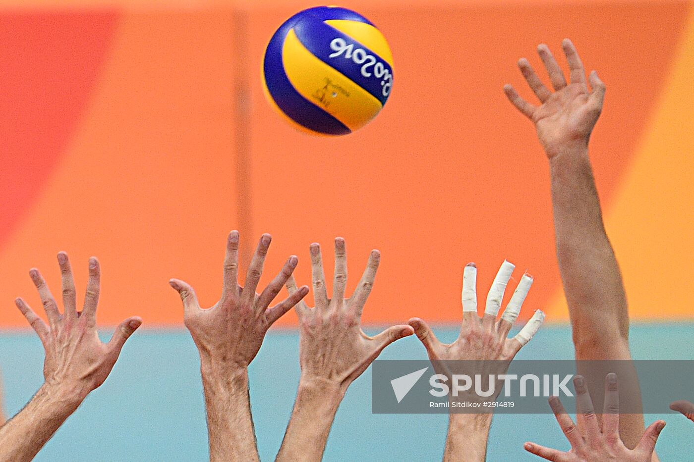 The 2016 Summer Olympics. Volleyball. Men. Canada vs. Russia