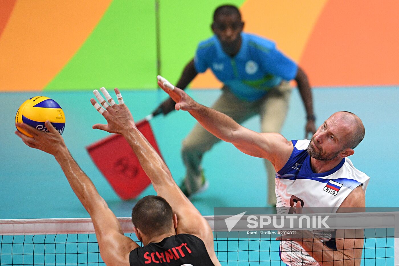 The 2016 Summer Olympics. Volleyball. Men. Canada vs. Russia