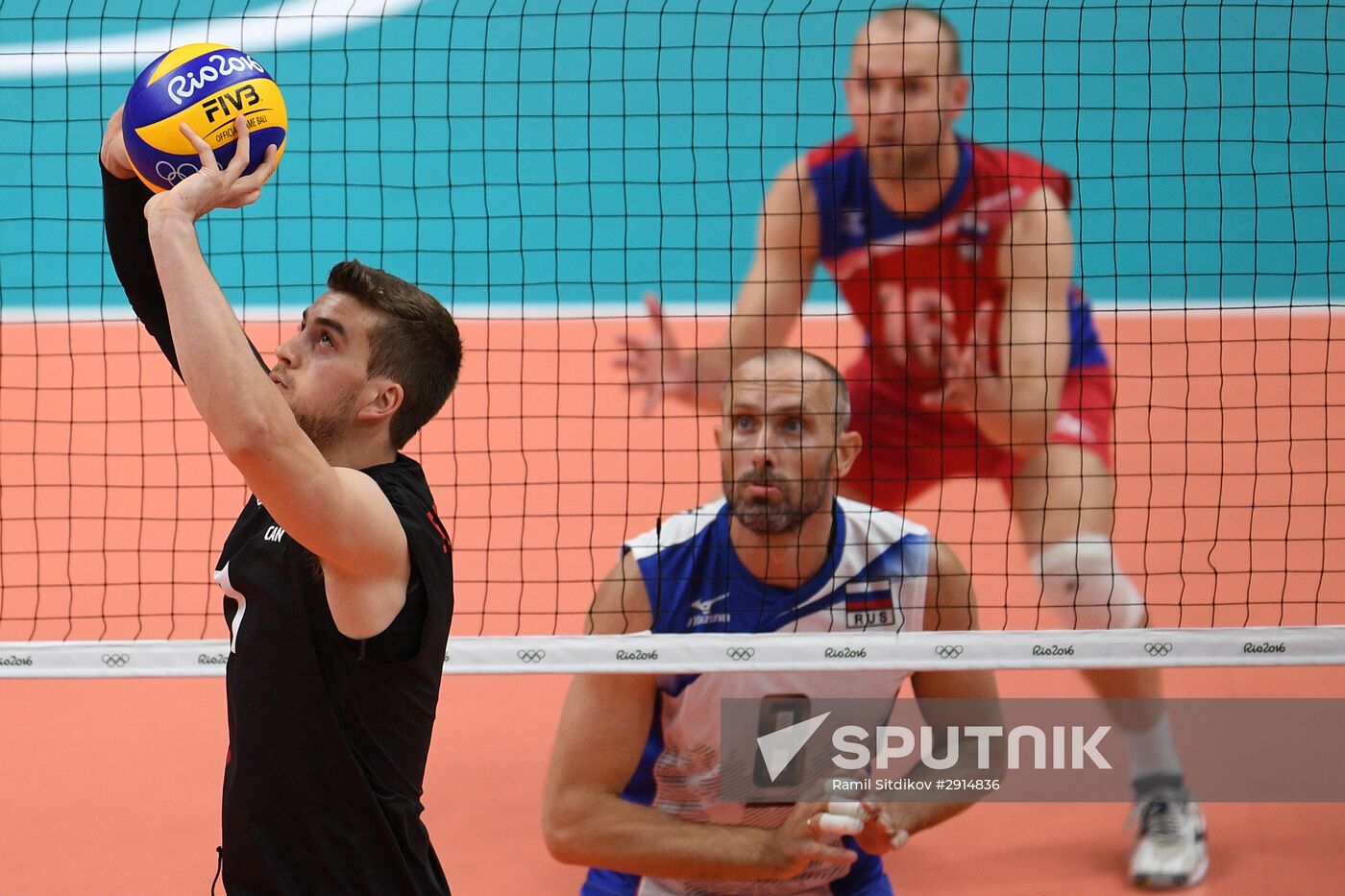 The 2016 Summer Olympics. Volleyball. Men. Canada vs. Russia