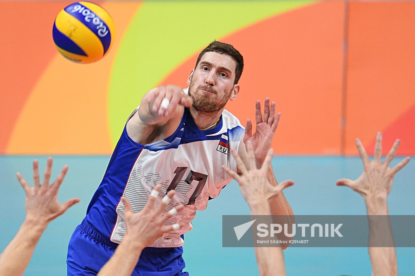 The 2016 Summer Olympics. Volleyball. Men. Canada vs. Russia