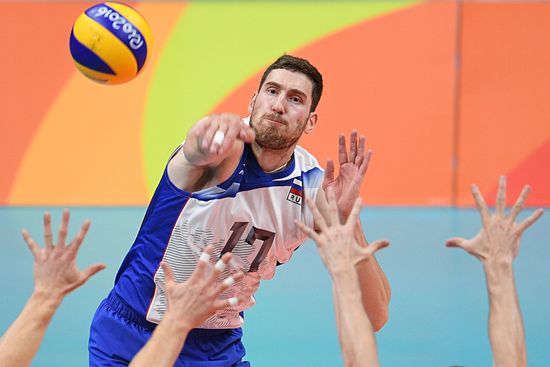 The 2016 Summer Olympics. Volleyball. Men. Canada vs. Russia