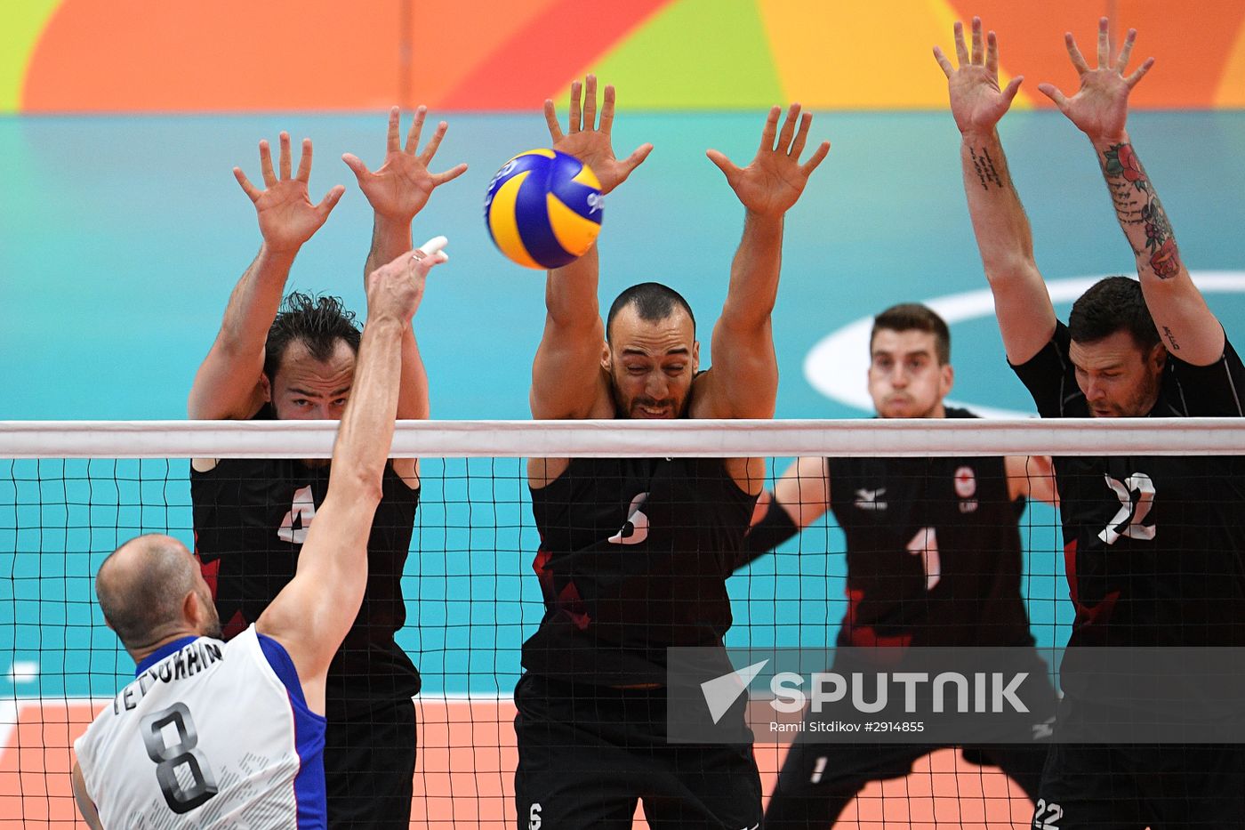 2016 Summer Olympics. Volleyball. Men. Canada vs. Russia