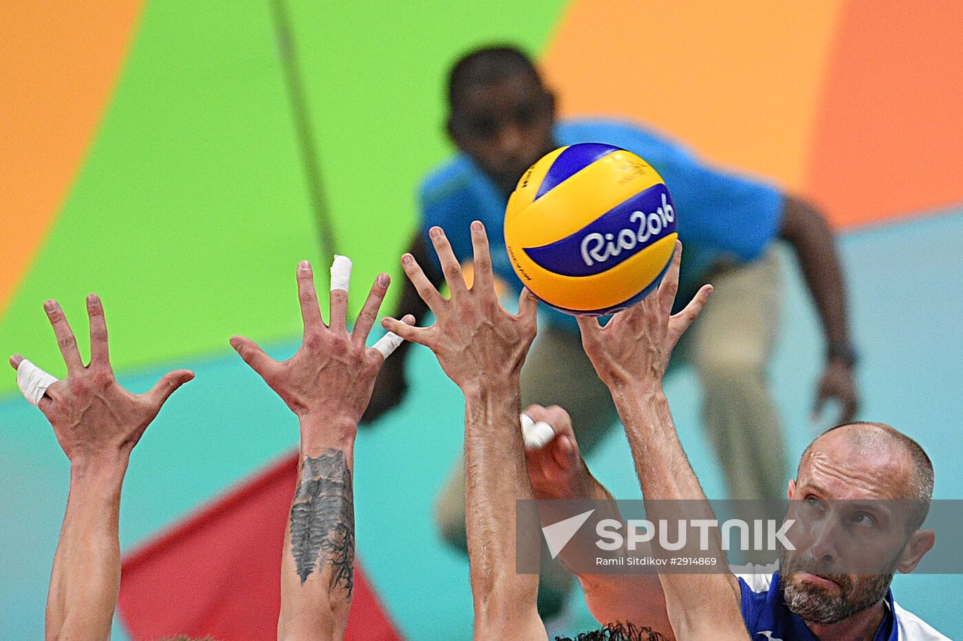 The 2016 Summer Olympics. Volleyball. Men. Canada vs. Russia