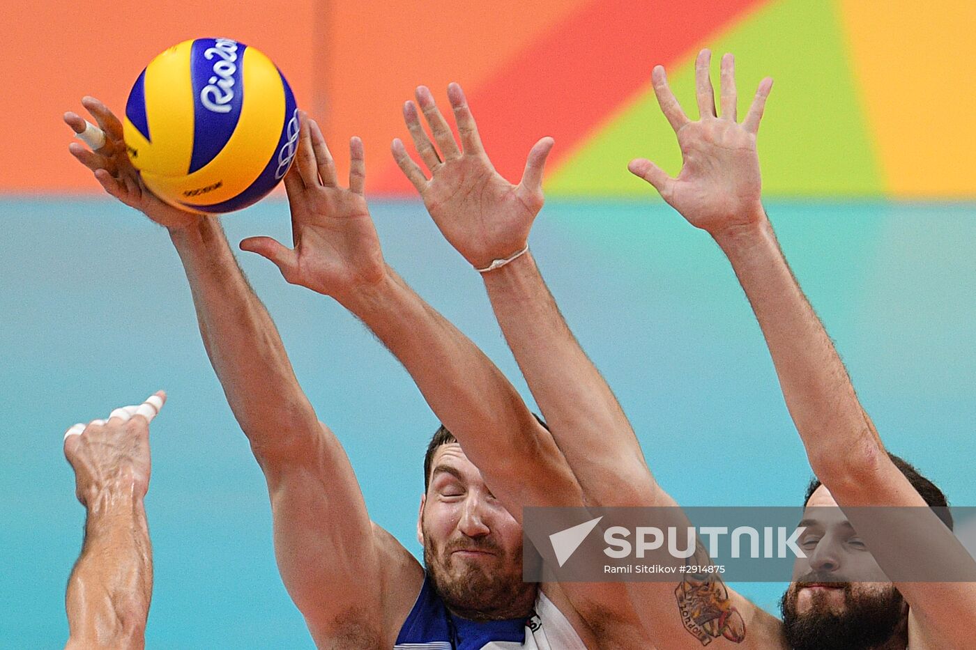 The 2016 Summer Olympics. Volleyball. Men. Canada vs. Russia