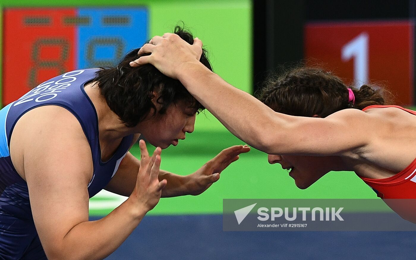 2016 Summer Olympics. Freestyle wrestling. Women. Day One