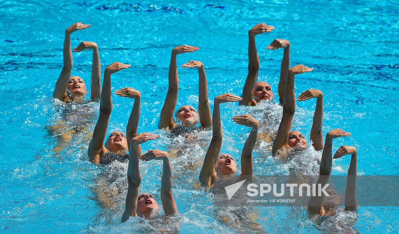 2016 Summer Olympics. Synchronized swimming teams. Technical routine