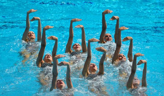 2016 Summer Olympics. Synchronized swimming teams. Technical routine
