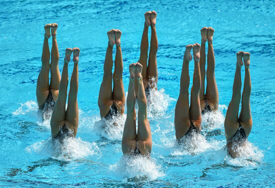 2016 Summer Olympics. Synchronized swimming teams. Technical routine