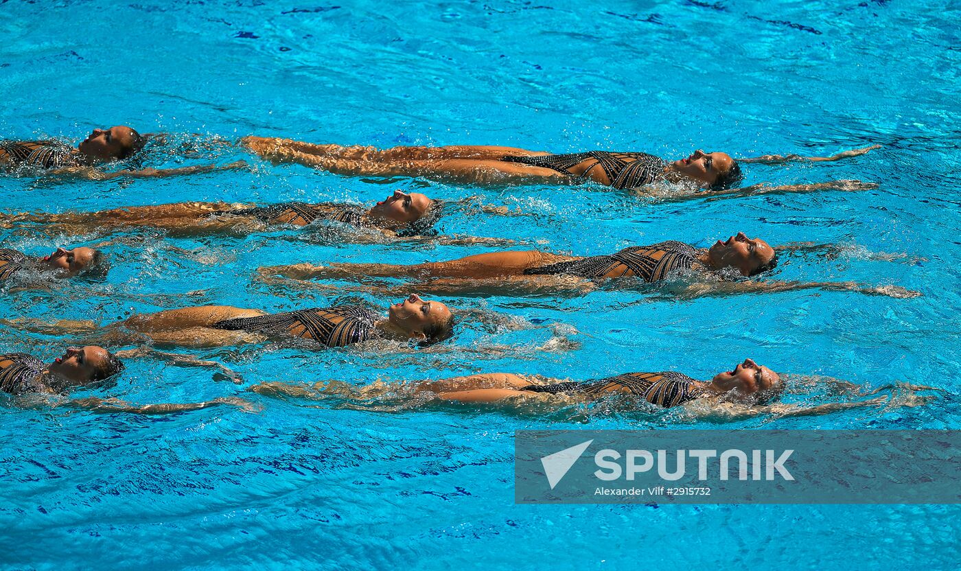 2016 Summer Olympics. Synchronized swimming groups. Technical routine