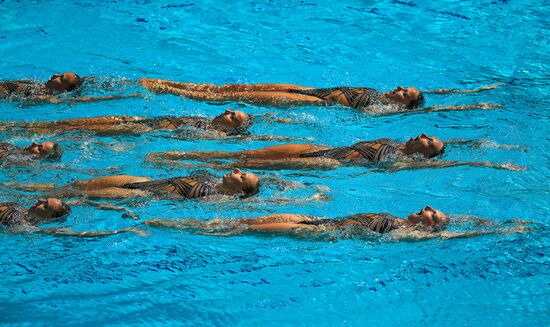 2016 Summer Olympics. Synchronized swimming groups. Technical routine