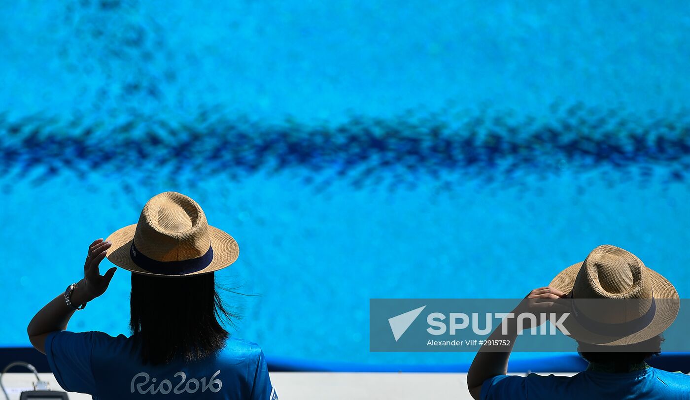 2016 Summer Olympics. Synchronized swimming groups. Technical routine