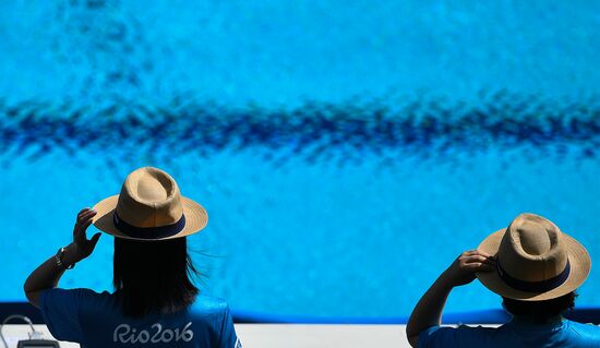 2016 Summer Olympics. Synchronized swimming groups. Technical routine