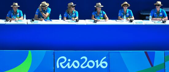 2016 Summer Olympics. Synchronized swimming groups. Technical routine