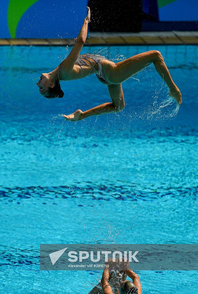 2016 Summer Olympics. Synchronized swimming groups. Technical routine