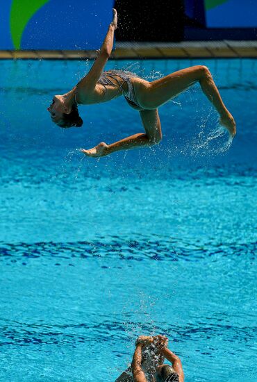 2016 Summer Olympics. Synchronized swimming groups. Technical routine