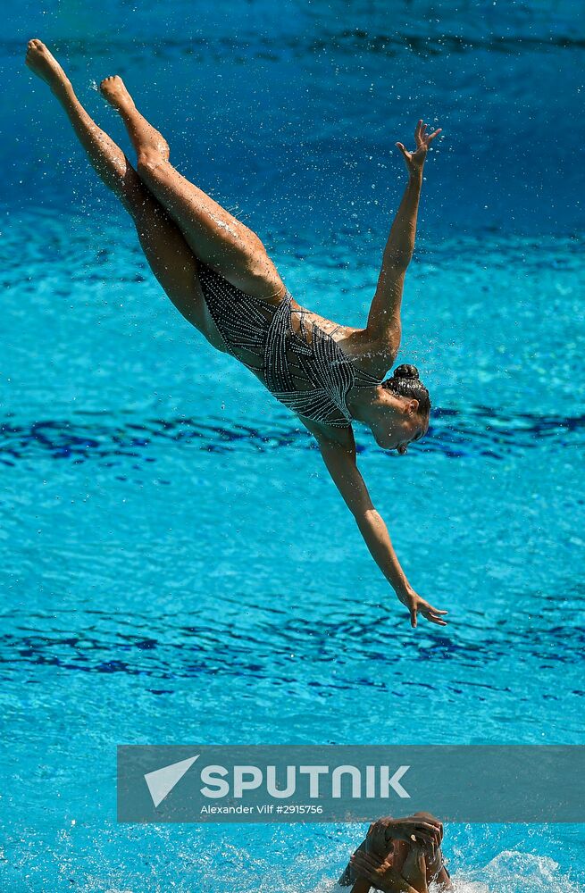 2016 Summer Olympics. Synchronized swimming groups. Technical routine